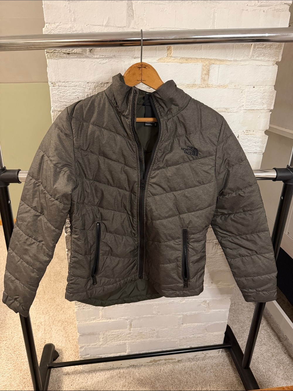 The North Face Men's Gray Quilted Puffer Jacket